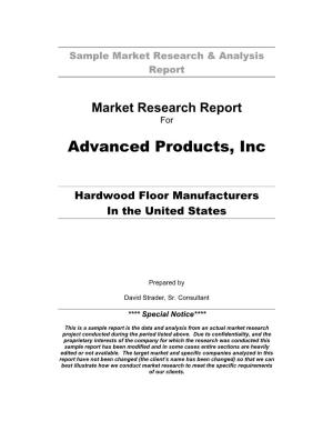 Sample Market Research & Analysis Report