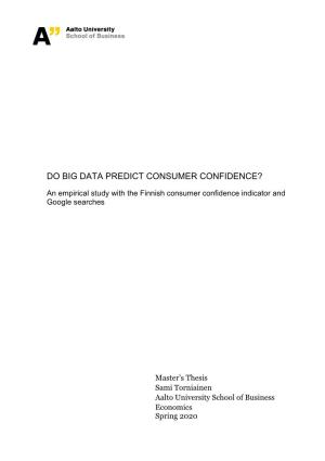 Do Big Data Predict Consumer Confidence?