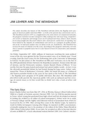 Jim Lehrer and the Newshour