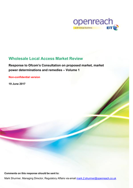 Wholesale Local Access Market Review