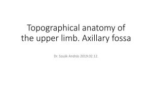 Topographical Anatomy of the Upper Limb. Axillary Fossa