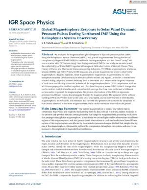 Global Magnetosphere Response to Solar Wind Dynamic Pressure