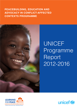 UNICEF Programme Report 2012-2016 Acknowledgements