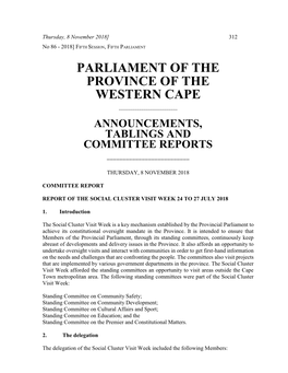 Parliament of the Province of the Western Cape