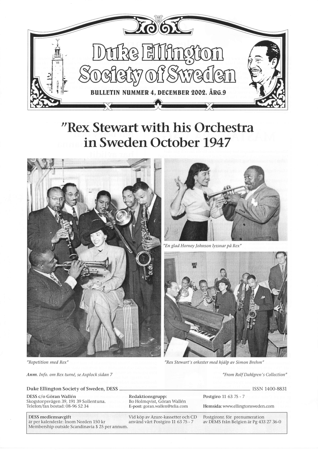 Rex Stewartwith His Orchestra in Sweden October L947