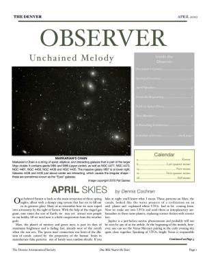 APRIL 2010 OBSERVER Inside the Unchained Melody Observer