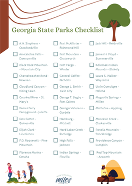 Georgia State Parks Checklist