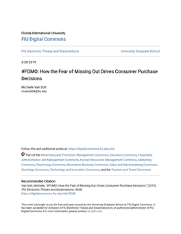 FOMO: How the Fear of Missing out Drives Consumer Purchase Decisions