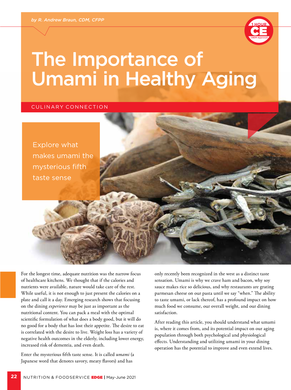The Importance of Umami in Healthy Aging