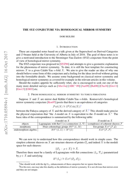 The SYZ Conjecture Via Homological Mirror Symmetry