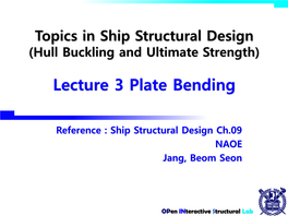 Lecture 3 Plate Bending