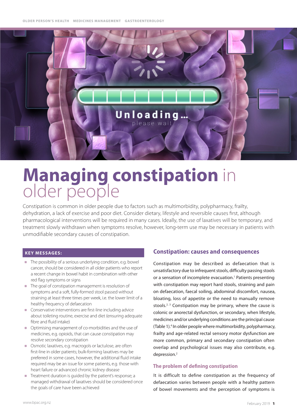 Managing Constipation in Older People