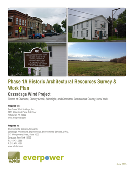 Phase 1A Historic Architectural Resources Survey & Work Plan