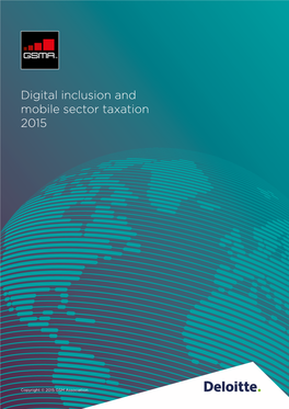 Digital Inclusion and Mobile Sector Taxation 2015