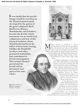 Moses Mendelssohn and the Bach Tradition by Steven P