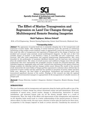 The Effect of Marine Transgression and Regression on Land Use Changes Through Multitemporal Remote Sensing Imageries