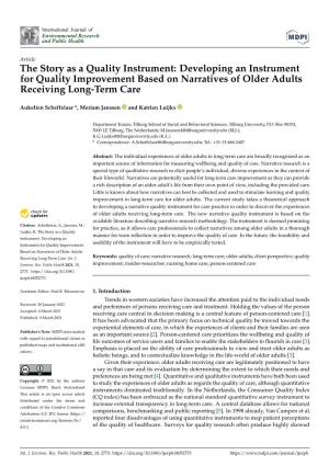 Developing an Instrument for Quality Improvement Based on Narratives of Older Adults Receiving Long-Term Care