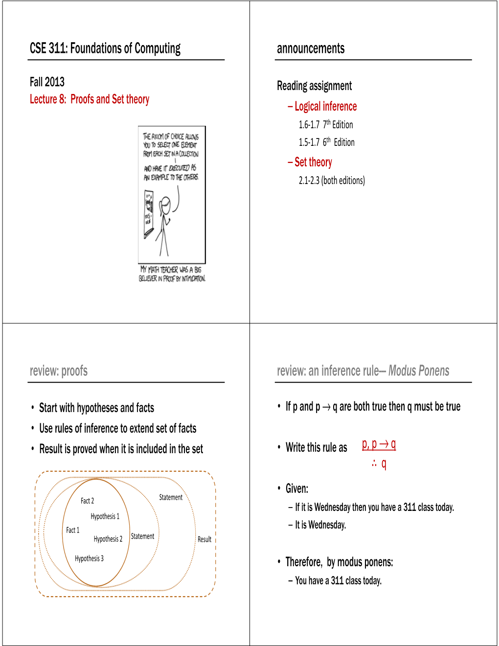 An Inference Rule--- Modus Ponens