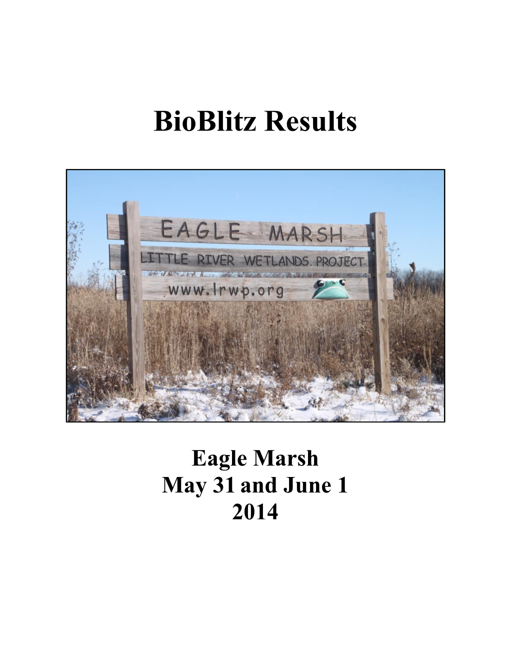 Bioblitz Results