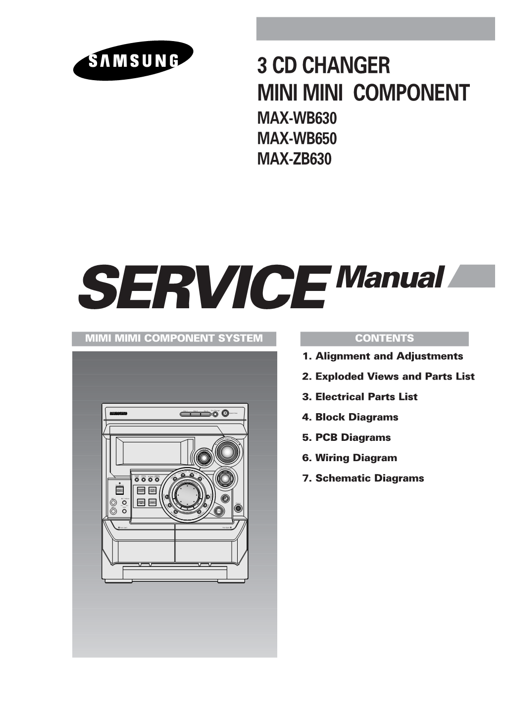 3 Cd Changer Mini Mini Component Max-Wb630 Max-Wb650 Max-Zb630