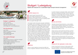 Stuttgart / Ludwigsburg Applied Soft Measures for a Sustainable Freight Transport Demand Management