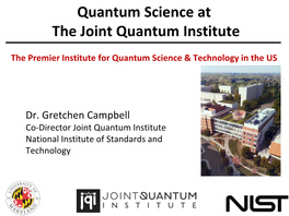 Joint Quantum Institute