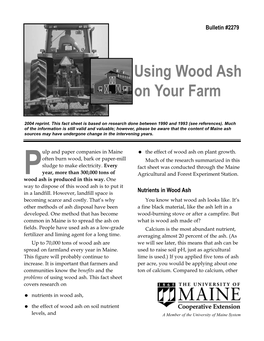 Using Wood Ash on Your Farm