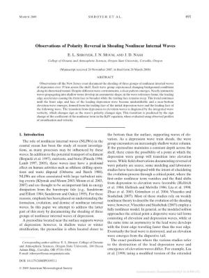 Observations of Polarity Reversal in Shoaling Nonlinear Internal Waves