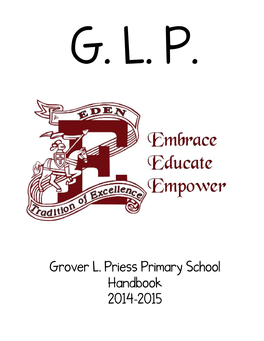 Grover L. Priess Primary School Handbook 2014-2015