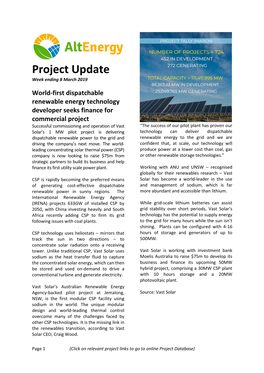 Acquisition of Liverpool Range Wind Farm Project