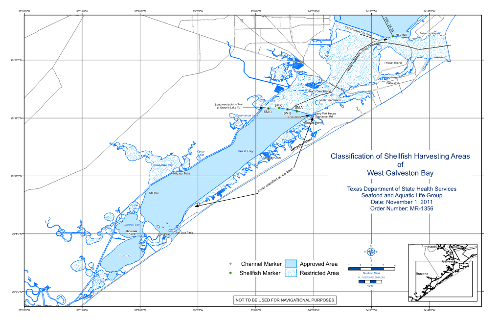 Classification of Shellfish Harvesting Areas of West Galveston