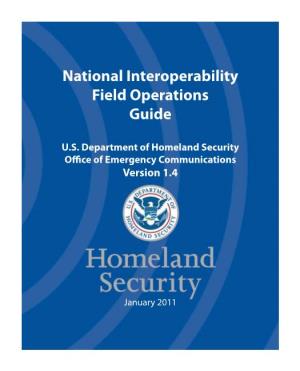 National Interoperability Field Operations Guide (NIFOG)