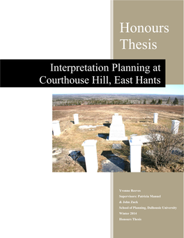 Interpretation Planning at Courthouse Hill, East Hants