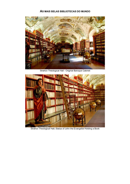 As Mais Belas Bibliotecas Do Mundo
