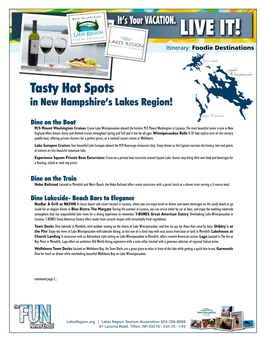 Tasty Hot Spots in New Hampshire’S Lakes Region!