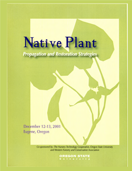 Native Plant: Propagation and Restoration Strategies