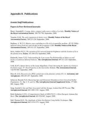 Appendix II. Publications
