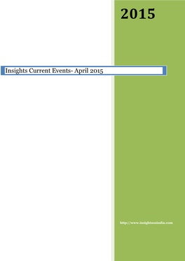 Insights Current Events- April 2015
