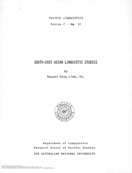 Southeast Asian Linguistic Studies, Vol. 1