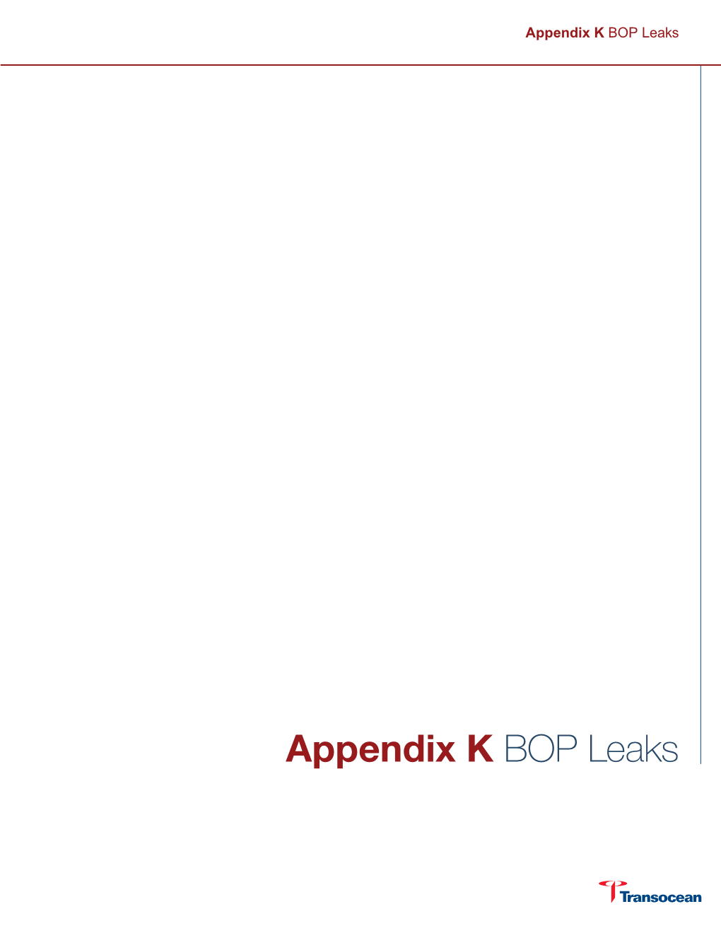 Appendix K BOP Leaks