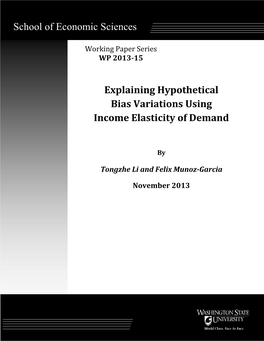 Explaining Hypothetical Bias Variations Using Income Elasticity of Demand