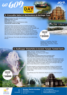 TOURS 3. Crocodile Safari in Backwaters & Heritage Tour 4
