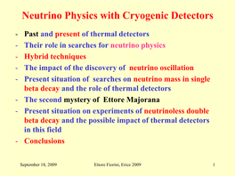 Neutrino Physics with Cryogenic Detectors