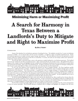 Landlord Duty to Mitigate