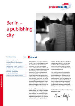 Berlin – a Publishing City