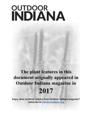 Outdoor Indiana Plant Features for 2017