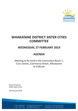 Sister Cities 27 February 2019