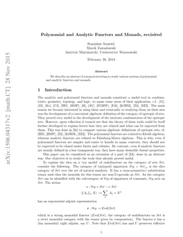 Polynomial and Analytic Functors and Monads, Revisited