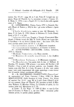 Contributi Alla Bibliografia Di G. Paisiello 239 Nazione. Cm. 17