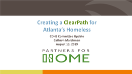 Creating a Clearpath for Atlanta's Homeless